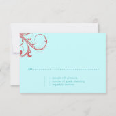 GC | Tantalizing Turquoise Red "Aged" | Goud RSVP Kaartje (Achterkant)