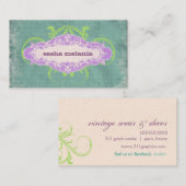 GC | Tantalizing TurquoisePurpleLime "Aged" Visitekaartje (Voorkant / Achterkant)