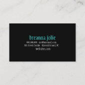 GC | Turkoois Paars Damast van de Kroonluchter Visitekaartje (Achterkant)