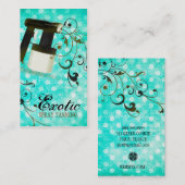 GC Turquoise Stippen Spray Tan Visitekaartje (Voorkant / Achterkant)