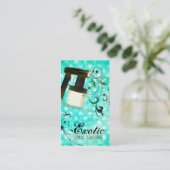 GC Turquoise Stippen Spray Tan  Visitekaartje (Staand voorkant)