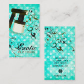 GC Turquoise Stippen Spray Tan  Visitekaartje (Voorkant / Achterkant)