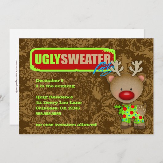 GC Ugly Sweater Party Kaart (Voorkant / Achterkant)
