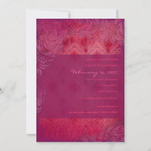 GC |  uitnodiging van de Valentijn Rouge Divine (Achterkant)