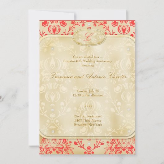 GC | Uitnodiging voor koekjes en koekjes | Aardbei (Achterkant)