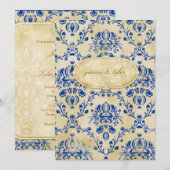 GC | Uitnodiging voor koekjes en koekjes |Blauwbes (Voorkant / Achterkant)