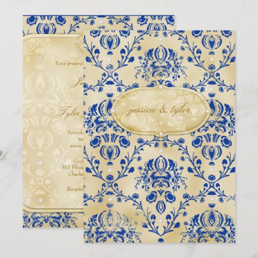 GC | Uitnodiging voor koekjes en koekjes |Blauwbes (Voorkant / Achterkant)