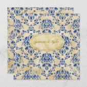 GC | Uitnodiging voor koekjes en koekjes |Blauwbes (Voorkant / Achterkant)