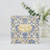 GC | Uitnodiging voor koekjes en koekjes |Blauwbes (Staand voorkant)