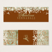 GC |  verbrand Sinaasappel Hang Label Mini Visitekaartjes (Voorkant /achterkant)