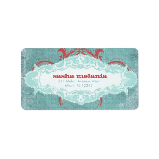 GC | Verleidelijk Turquoise Rood Etiket (Voorkant)