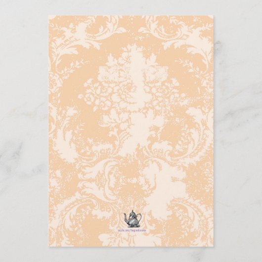 GC Vintage Bruilofts Thee Party Menu (Achterkant)