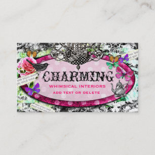 GC Whimsical  Charm Tea Pot Visitekaartje