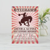 GC Yeehaw Rodeo Engagement Party Red Kaart (Staand voorkant)