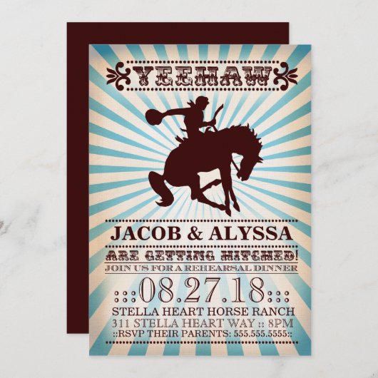 GC Yeehaw Rodeo Rehearsal Blue (Voorkant / Achterkant)