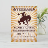 GC Yeehaw Rowdy Rodeo Rehearsal Sinaasappel Kaart (Staand voorkant)