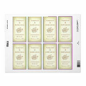 GC Zee Schildpad Bruiloft Wijn Label (Full Sheet)