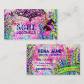 GC | Zuid-Goodness Paarse Chandelier Cupcakes Visitekaartje (Voorkant / Achterkant)