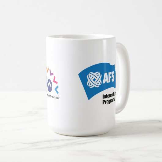 GCC 10e Jubileum Herdenking Mok door AFS (Voorkant rechts)