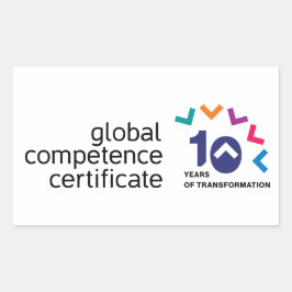GCC 10th Anniversay logo Sticker! Rechthoekige Sticker