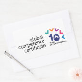 GCC 10th Anniversay logo Sticker! Rechthoekige Sticker (Envelop)