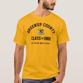 GCHS 82 reunion T-Shirt gold w/ back (Voorkant)