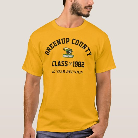 GCHS 82 reunion T-Shirt gold w/ back (Voorkant)