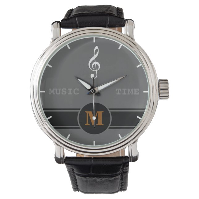 Gclef Music Time gepersonaliseerd Horloge (Voorkant)