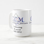 GCM Logo Mok-wit Koffiemok (Voorkant links)