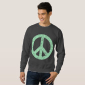 Gcribble Peace Symbol - Ghost Green Trui (Voorkant volledig)