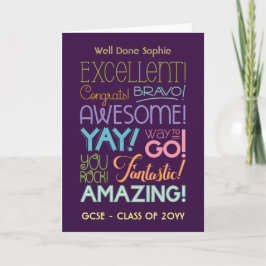 GCSE Examen Succes Felicitaties Persoonlijk Kaart