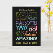 GCSE examen succes gefeliciteerd gepersonaliseerd Kaart (Gele Bloem)