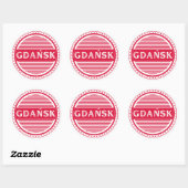Gdansk City Pride Embleem – Poolse identiteit Ronde Sticker (Vel)