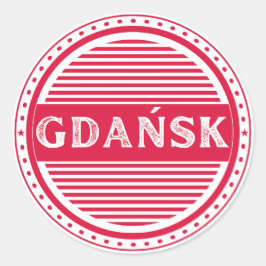 Gdansk City Pride Emblem – Polish Identity Ronde Sticker