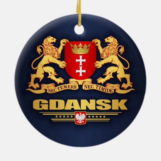 Gdansk COA Keramisch Ornament (Achterkant)