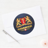 Gdansk COA Ronde Sticker (Envelop)