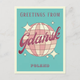 Gdańsk Gdansk Polen vakantie retro Briefkaart