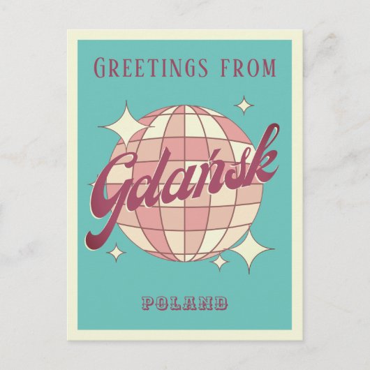 Gdańsk Gdansk Polen vakantie retro Briefkaart (Voorkant)