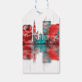 Gdansk Poland Skyline Cadeaulabel (Achterkant)
