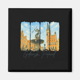 Gdansk Polen Reizende Penseelstreek Gdansk Souveni Magneet