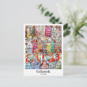 Gdansk Polen Travel Waterverf Sketch Hand getekend Briefkaart (Staand voorkant)