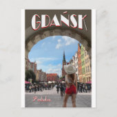 Gdansk Vintage Poster Briefkaart (Voorkant)
