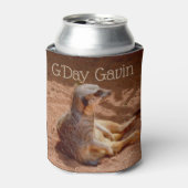 G'Day Gavin Meerkat Stubby Cooler, Blikjeskoeler (Blikje Voorkant)