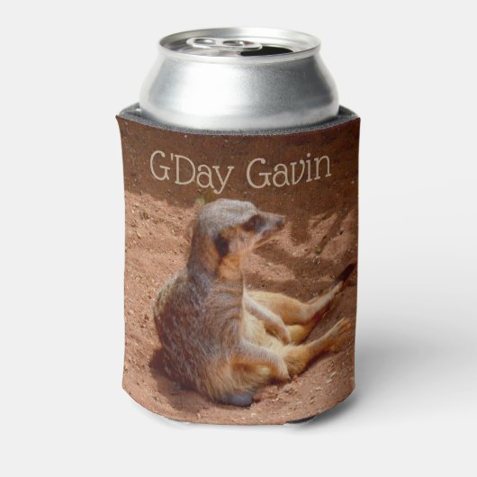 G'Day Gavin Meerkat Stubby Cooler, Blikjeskoeler (Blikje Achterkant)