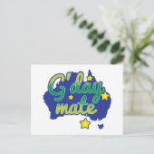 G'DAY hallo van de Groet van de partner het Briefkaart (Staand voorkant)