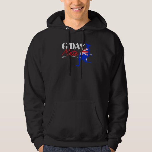G'Day Kangoeroe Australië Australische Aussie V Hoodie (Voorkant)