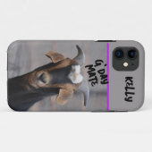 G'day maat glimlachende geit Aanpasbaar Case-Mate iPhone Case (Achterkant (horizontaal))