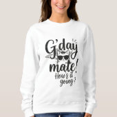 G'day Mate Aussie- Graphic Crewneck Trui (Voorkant)