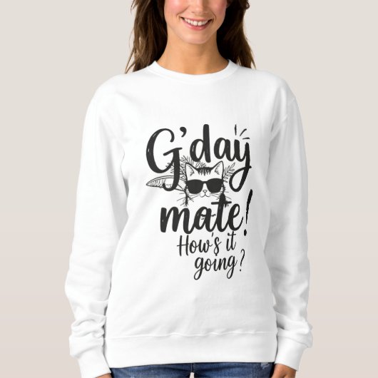 G'day Mate Aussie- Graphic Crewneck Trui (Voorkant)