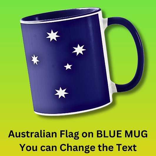 G'day Mate Australian Flag op Blue Combo Mok
